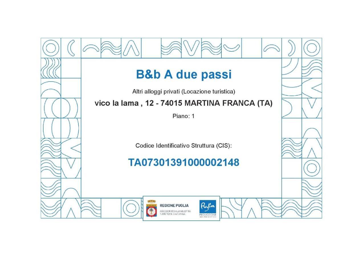 B&B A Due Passi Martina Franca Extérieur photo